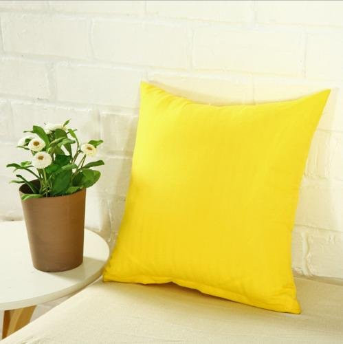 Yiran Furniture Kissenbezug aus Baumwolle und Leinen in Gelb, B/B/B: 40 x 40 x 40 cm - Bild 1