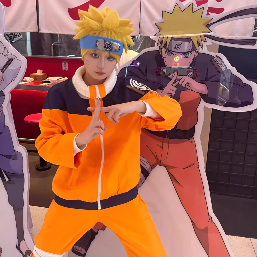 ZOBOTT Naruto Cosplay-Kostüm, Orange, Unisex, Set / Bundle - Bild 3