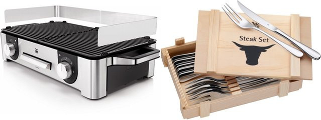 LONO Master Grill Barbecue-Tischgrill mit 12-teiligem Steakbesteck in Cromargan Matt - Bild 1