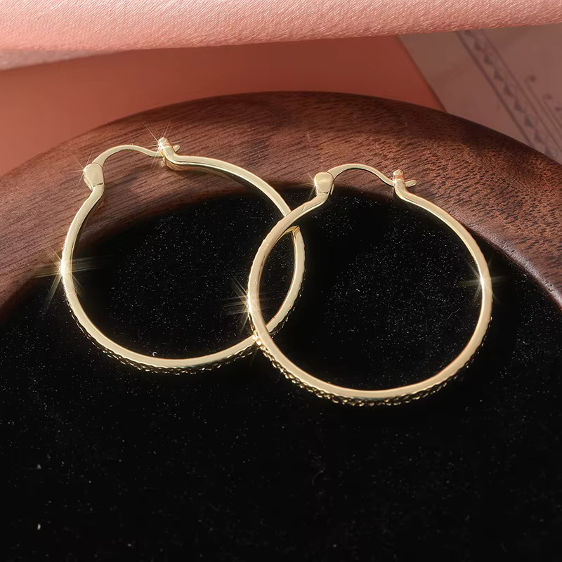 Creolen vergoldet, Gold, Damen, Vintage - Bild 4