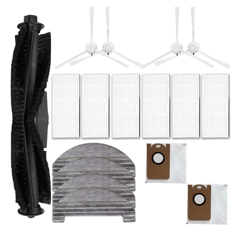 OSSIEAO Ersatzteil-Set für Proscenic M8 Pro: Walzenbürste, Seitenbürsten und HEPA-Mops in Weiß - Bild 2
