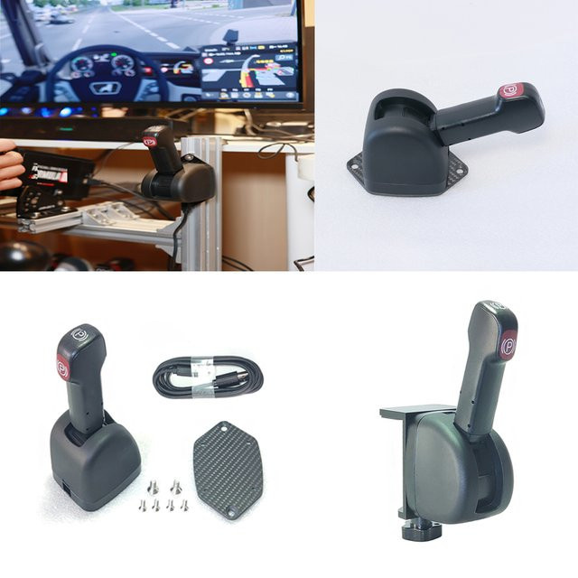 USB Truck Handbremsklemme für Logitech G27/G29/G923 Sim Racing PC, Scania Handbremse für ETS2/ATS, Schwarz - Bild 1