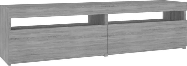 vidaXL TV-Schrank modern in Grau Sonoma mit integrierter LED-Beleuchtung, B/T/H: 75 x 35 x 40 cm - Bild 1