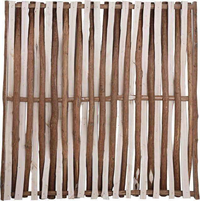 T & J Paco-Serie Haselnusszaun aus Halblatten in Braun, Höhe: 180 cm, Breite: 180 cm, Tiefe: 60 cm - Bild 1