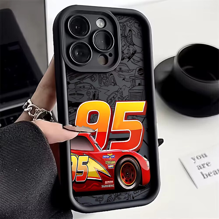 Handyhülle aus Silikon und TPU mit Cartoon Lightning und M-McQueen Design für Samsung Galaxy S26 S25 S24 S23 S22 S21 S20 Note 20 FE Plus Ultra 4G 5G - Bild 2