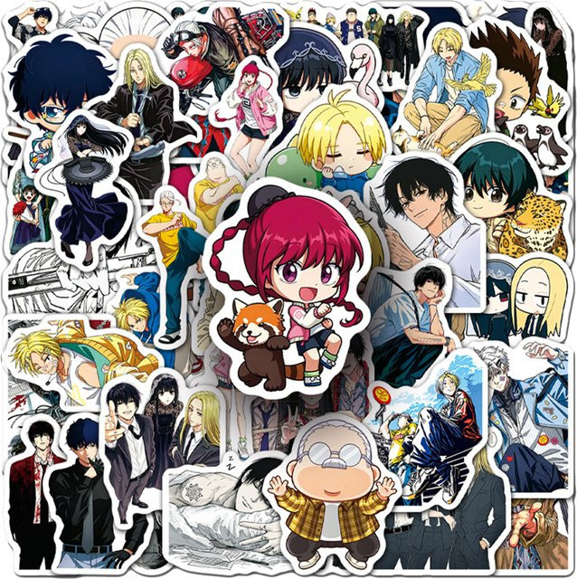 Bandai Sakamoto Days Anime Cartoon Aufkleber Set für Helm Handy Laptop und Gitarre, Multicolor - Bild 1