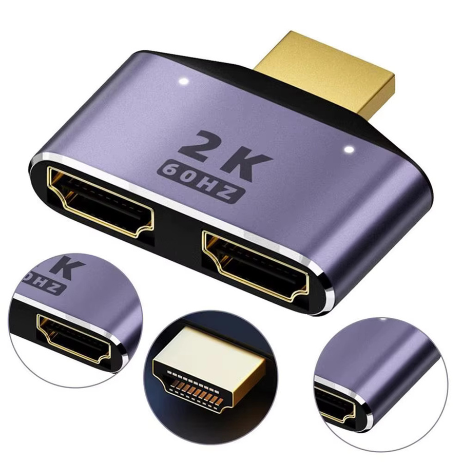 BSN HDMI 1 zu 2 Splitter Dual-HDTV-Adapter für 2K Dual-Output - Bild 6