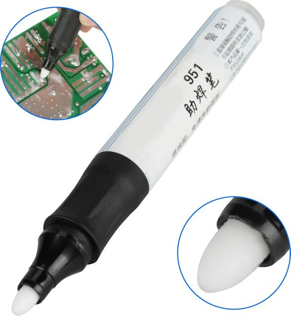 Aramox Löten Kolophonium Flussmittel Stift mit niedrigem Feststoffanteil für Solarzellen, Weiß, 13 cm - Bild 1