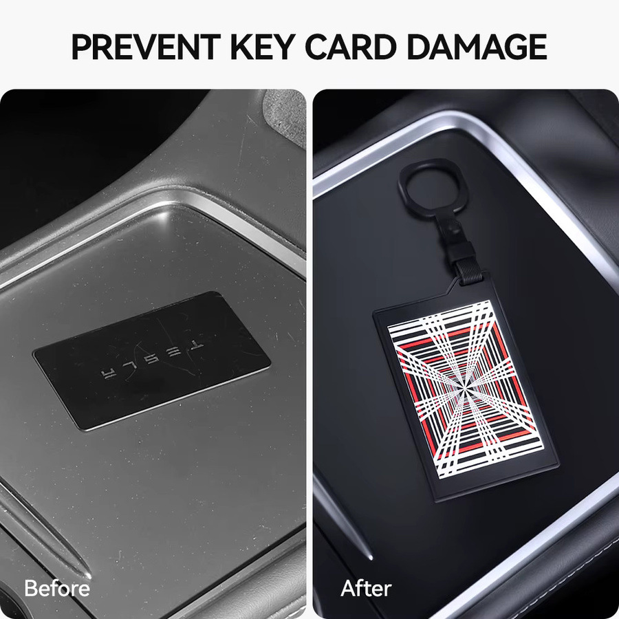 YZ Smart Remote Key Kartenabdeckung für Tesla Modell Y, 3, Highland, Farbe: Schwarz - Bild 3