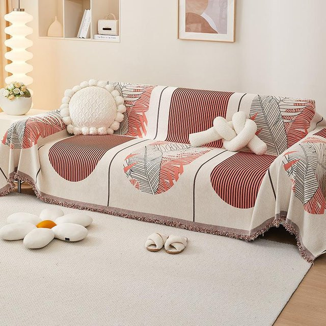 Super Six Ins Style Sofa Handtuch Chenille in Grün, B/B: 180 x 130 cm - Bild 1
