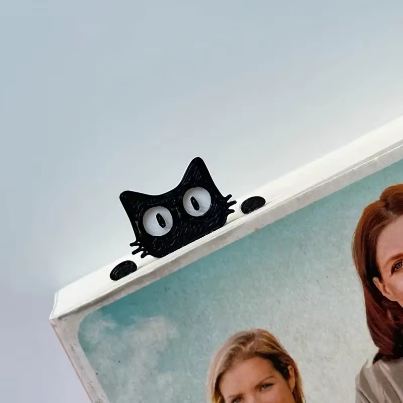 Acryl-Lesezeichen mit schwarzer Katze für Katzenliebhaber und Leser - Bild 3