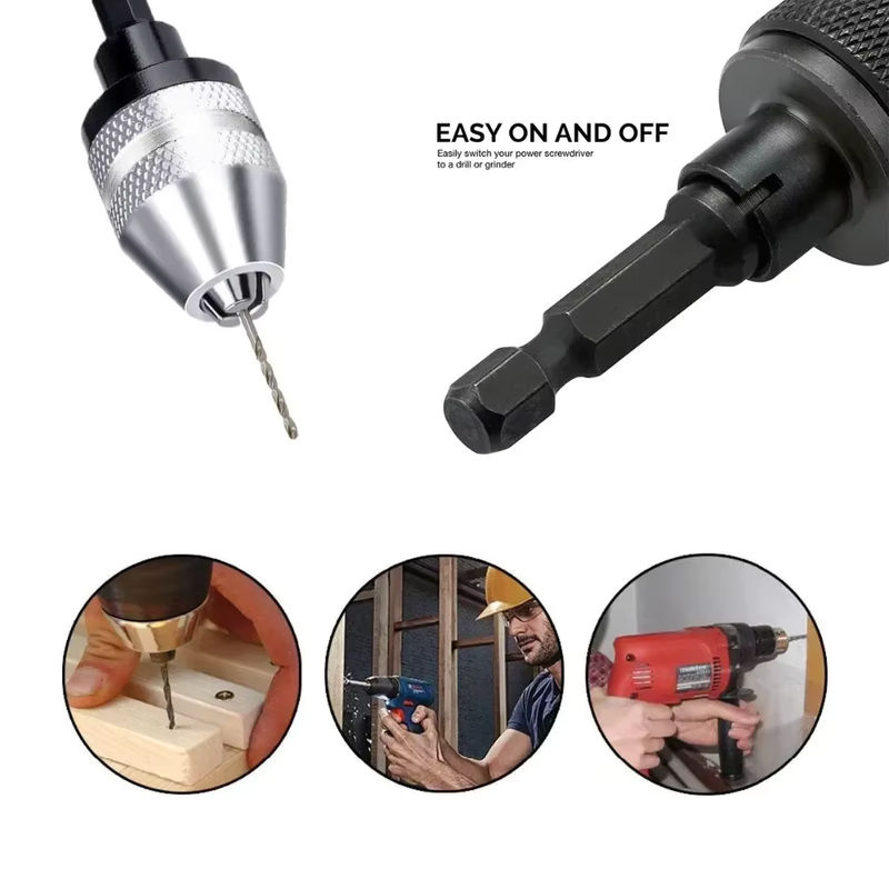 KRIOCY Schnellspannbohrer mit Spannzangenfutter und sechseckigem Schaft für elektrische Schleifwerkzeuge, 0,3–3,6 mm - Bild 4