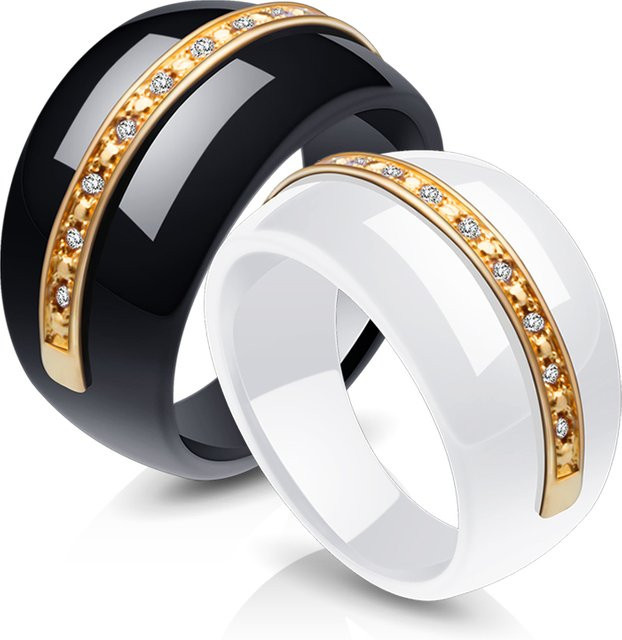 VQYSKO Ring Keramik, Kristall, Zirkonia, Damen - Bild 1