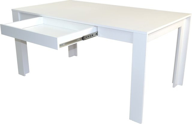 Möbel direkt online Esstisch Modern in Weiß mit Schublade B/T: 160 x 90 cm - Bild 1