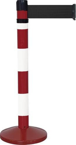 VISO RS410RBBK Gurtabsperrpfosten mit 3 Gurten in Rot, freistehend, Gurtlänge: 3,0 m - Bild 1