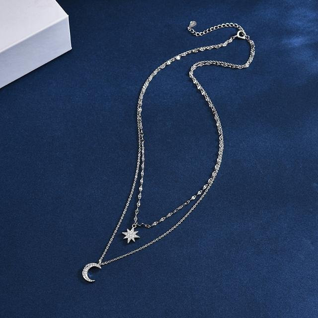 Wucifang Jewelry Halskette, 925 Silber, Zirkonia, Damen - Bild 1