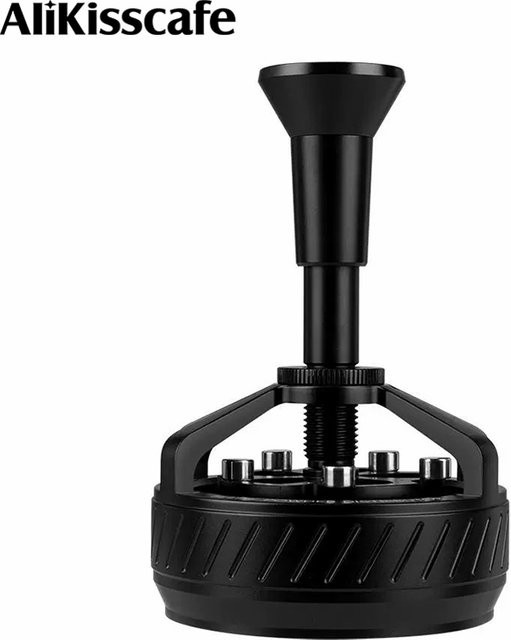 ALIKISSCAFE Rotary WDT Espresso Rührer mit magnetischer Nadelverteilung für 58mm Siebträger, Schwarz - Bild 1