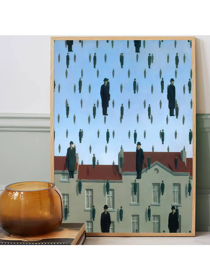 Wasserdichter Wandaufkleber im Surrealismus-Stil von Rene Magritte als selbstklebendes Kunst Poster in Mehrfarbig - Bild 6