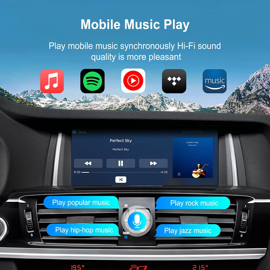 ANYFAR Drahtlose CarPlay und Android Auto Adapter für BMW NBT und CIC Systeme, Schwarz - Bild 3