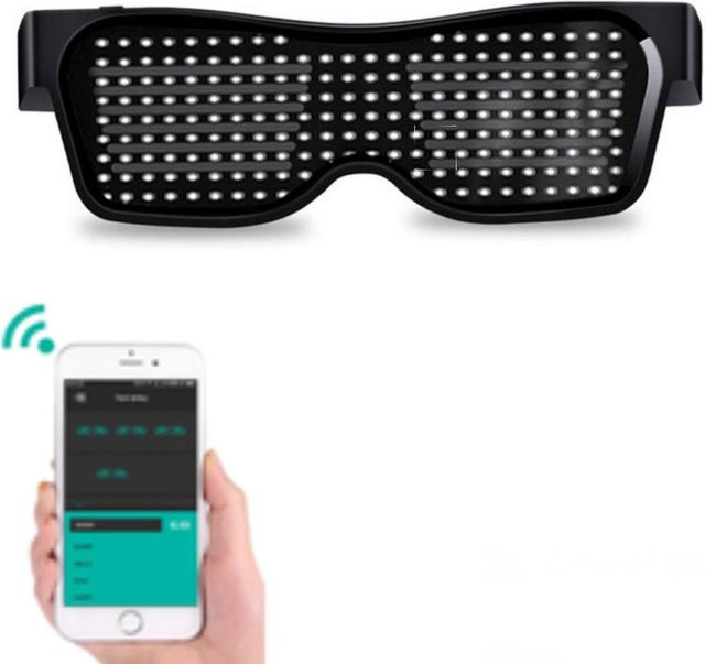 Smarte Brille LED, weiß, Vollrand - Bild 1
