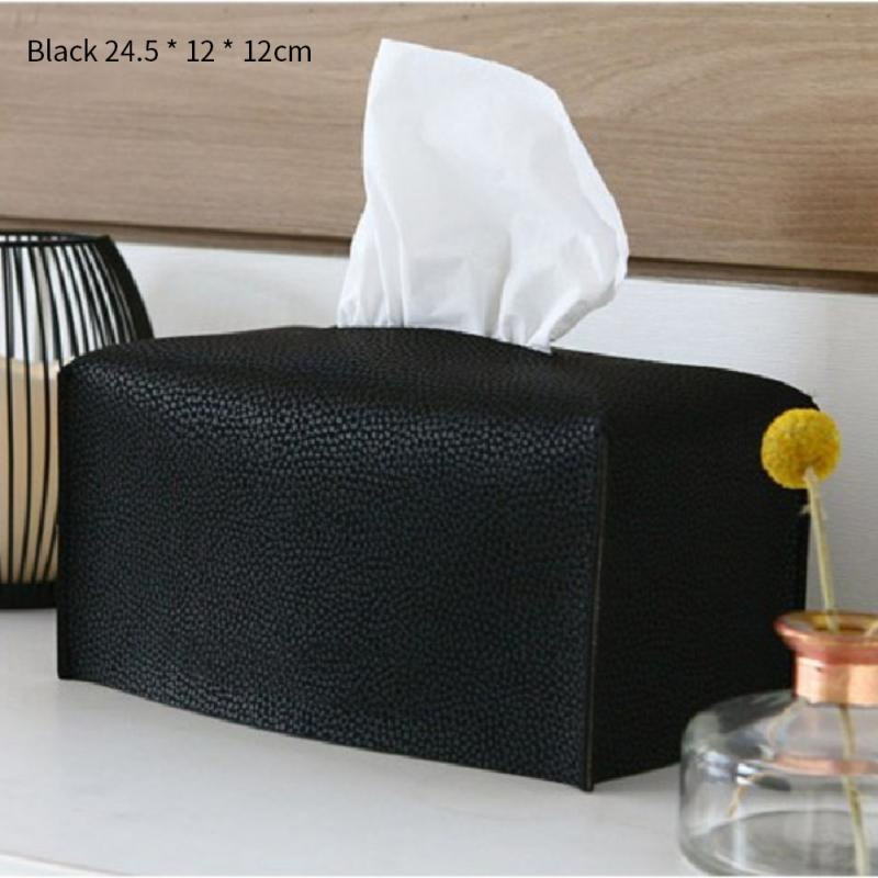 Moderne Taschentuchbox aus PU-Leder in quadratischer Form für Zuhause, Badezimmer und Auto - Bild 3