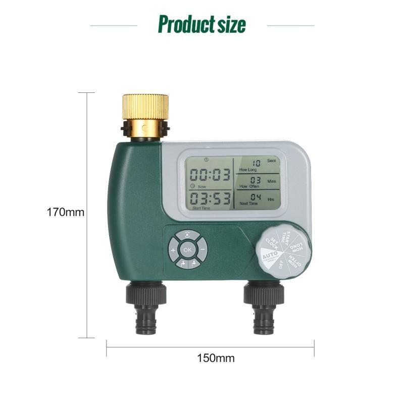 TOMTOP JMS Programmierbarer digitaler Schlauch-Wasserhahn-Timer mit Display, batteriebetriebenes automatisches Bewässerungssystem für den Außenbereich mit US-Wasserhahnanschluss - Bild 4