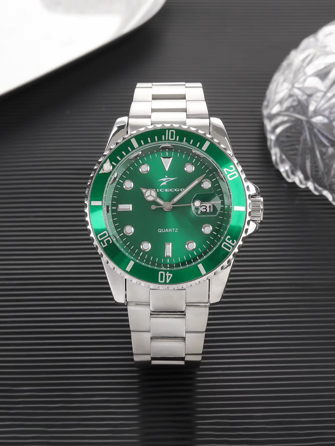 RICECGO Armbanduhr Edelstahl, Quarz, Schwarz, Herren - Bild 2