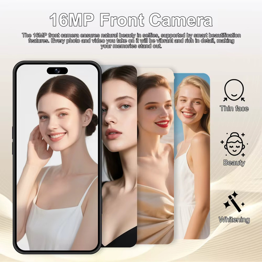 CHOTOG iFone 18 Pro Maxi Smartphone mit 7,3 Zoll Display, 5G, 22GB RAM, 2TB Speicher, Android 15, Gesichtserkennung und 7800mAh Akku in Schwarz - Bild 4