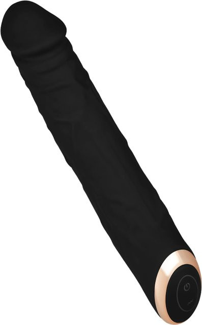 Geschmeidiger Naturvibrator in Schwarz, Länge: 21,5 cm - Bild 1