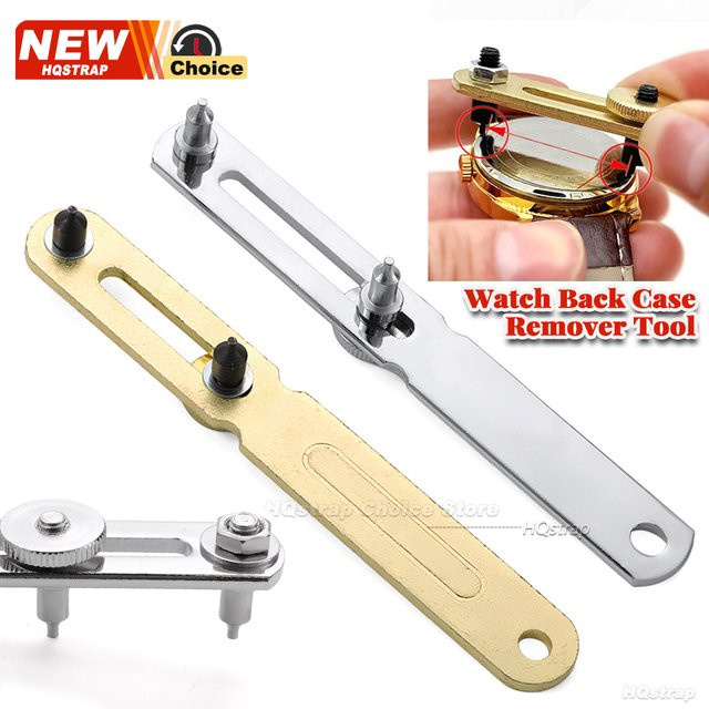 HQstrap Uhrengehäuseöffner und -schließer, Silber-Gold, bis 40 mm - Bild 1