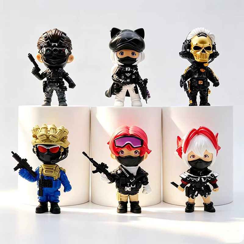 Bandai Delta Force Mini-Actionfiguren-Set, Taktische Soldaten, 6 Designs - Bild 2