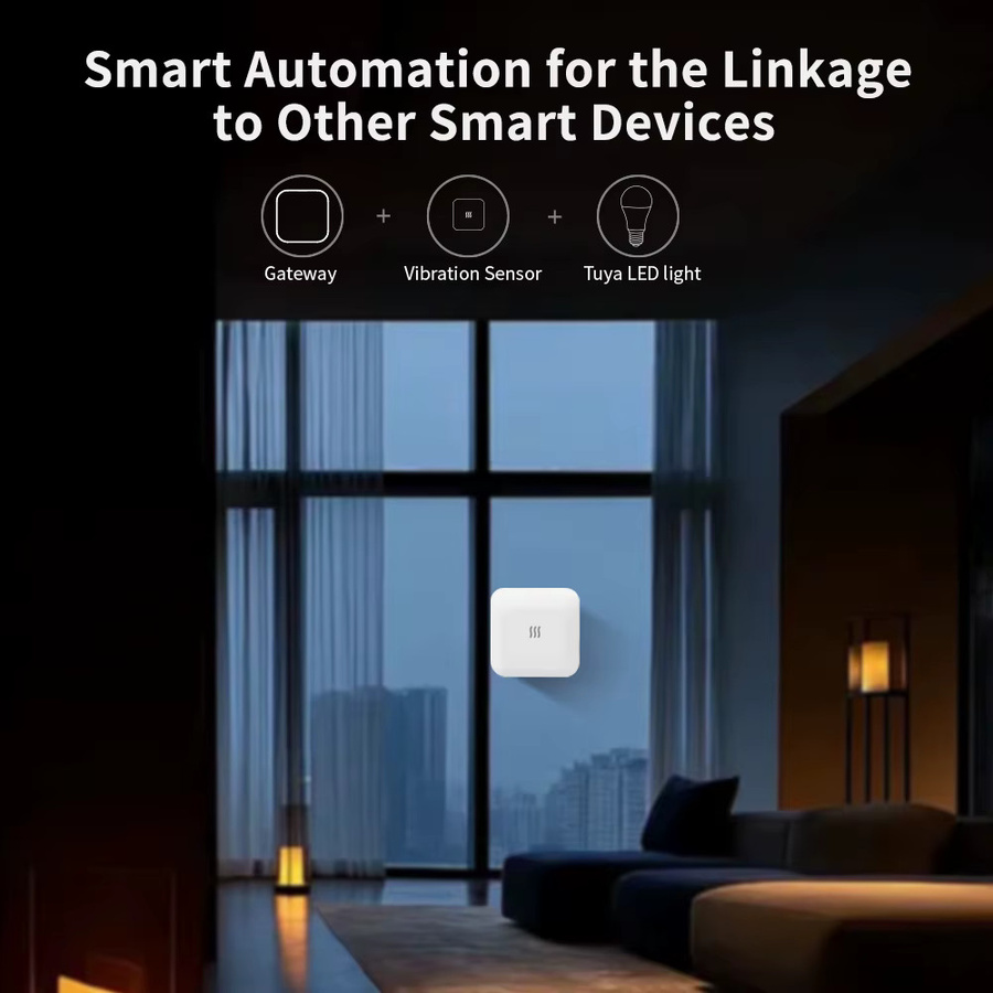 Lincukoo Tuya Zigbee 3.0 Vibrationssensor in Weiß für Home Assistant und ZIGBEE2MQTT zur Erkennung von Türen, Fenstern und Tresoren - Bild 4