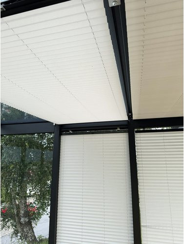 SunElements Beschattungsrollo für SunGarden zur Deckenmontage, 2 Stück, grau, B: 95 cm, H: 199 cm - Bild 3