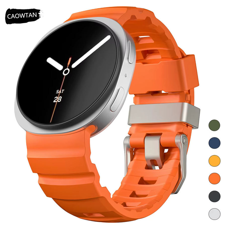 CAOWTAN Uhrenarmband Silikon, orange, Unisex - Bild 6