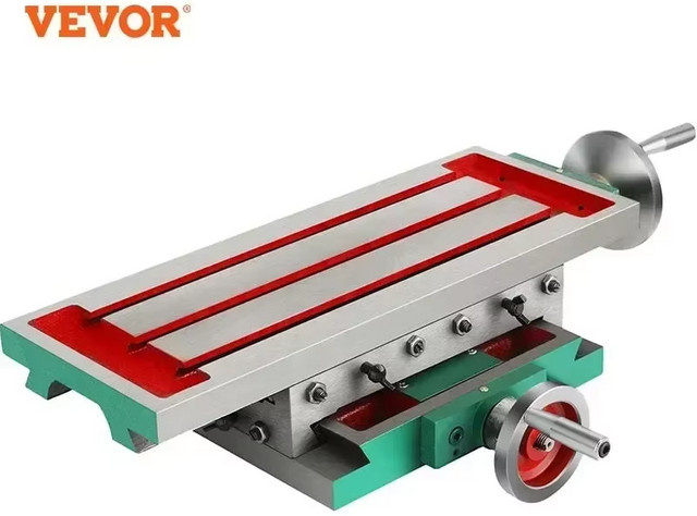 VEVOR Kreuzfräsmaschine Compound Arbeitstisch 2 Achsen 4 Wege zum Bohren B/T: 45 x 17 cm - Bild 1