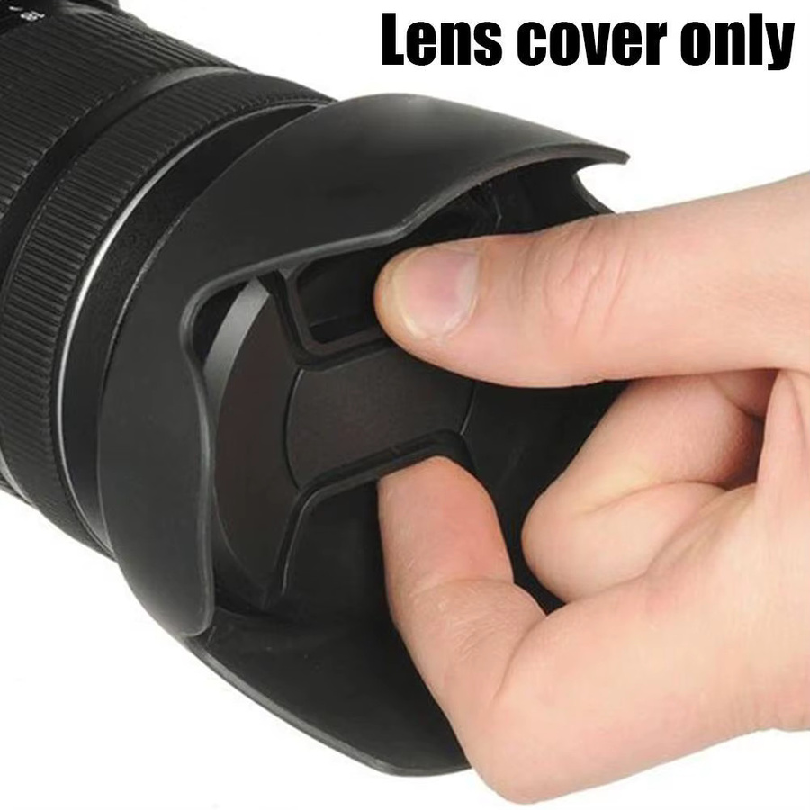 Objektivdeckel für DSLR-Kameras mit Anti-Loss Keeper-Lanyard, Durchmesser: 55 mm, Schwarz - Bild 5