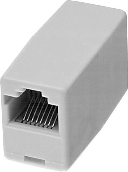 Vivanco ISDN Doppelkupplung RJ45 Ethernet LAN in Weiß - Bild 1