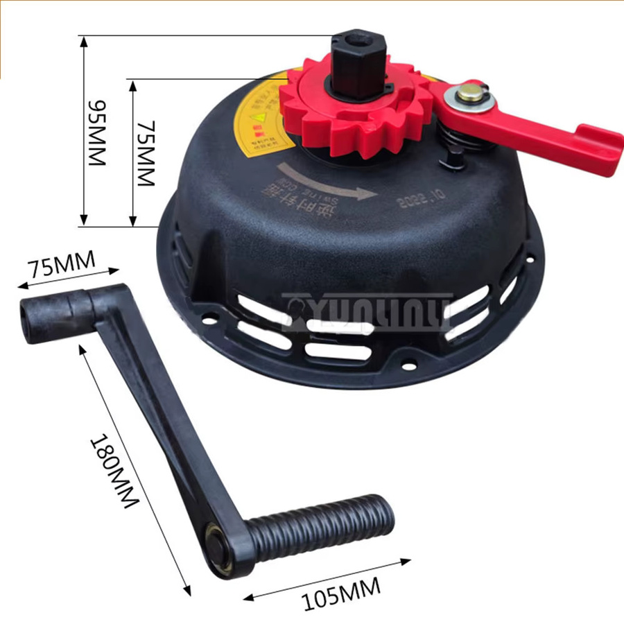 Yunlinli Pull-Motorstarter in Schwarz für Grubbermaschinen, Dieselgeneratoren und Fräsmaschinen - Bild 3