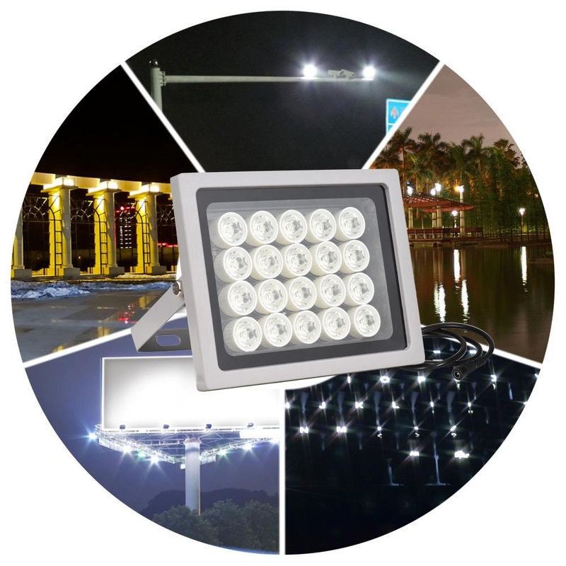 TOMTOP JMS Professionelles LED Überwachungskamera-Flutlicht in Schwarz mit 20 LEDs, Weitwinkel und IP66 Wasserschutz für den Außenbereich - Bild 5