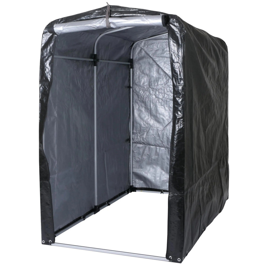 Gerätehaus MCW-N61 aus Aluminium in Anthrazit, wasserfest und UV-Schutz, B/T/H: 201 x 121 x 201 cm - Bild 2