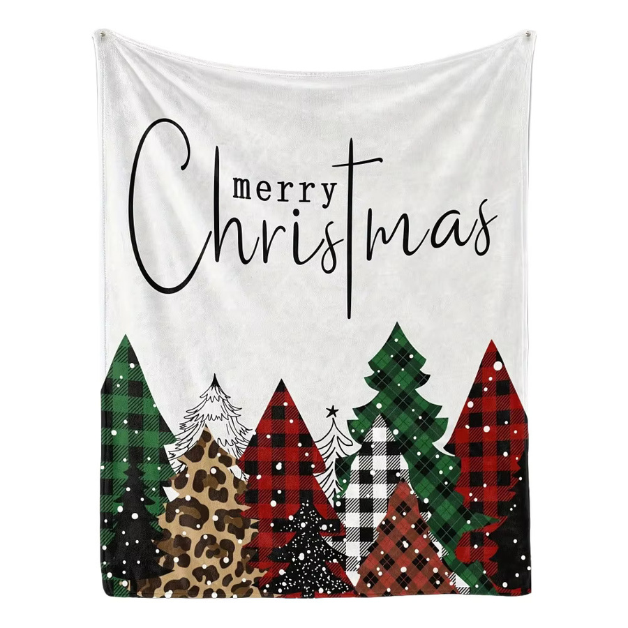 MINISO Weihnachtsbaum-Decke mit Karomuster aus Flanell in Mehrfarbig - Bild 2