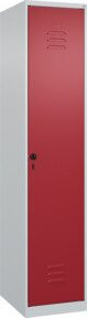 C+P Spind Classic PLUS Spind mit 1 Abteil, Stahlkonstruktion, H x B x T: 185 x 40 x 50 cm, Lichtgrau und Rubinrot - Bild 1
