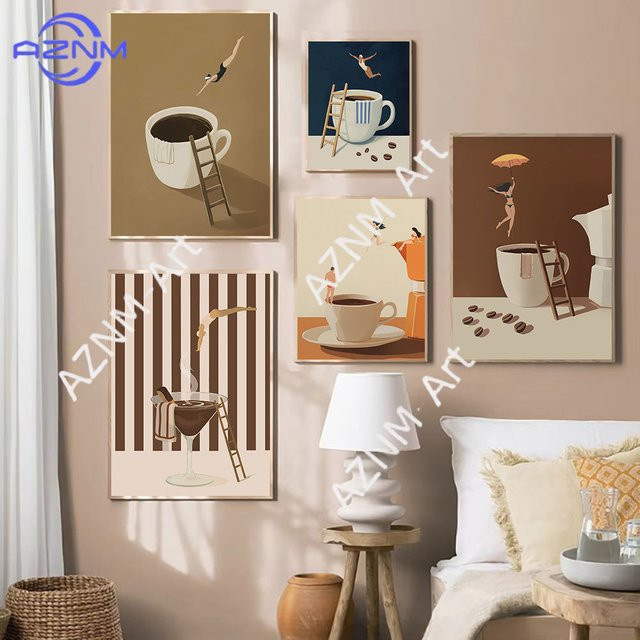 KAYOU Leinwanddruck Guten Morgen Kaffee Wandkunst für Küche und modernes Wohnzimmer - Bild 1