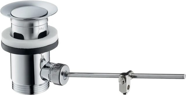 Hansgrohe Ablaufgarnitur mit Zugstange für Waschtisch- und Bidetmischer in Chrom - Bild 1