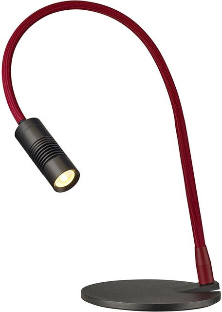 Oligo A Little Bit LED-Tischleuchte in Schwarz und Rot matt, dimmbar und verstellbar, warmweißes Licht (3000K) - Bild 1