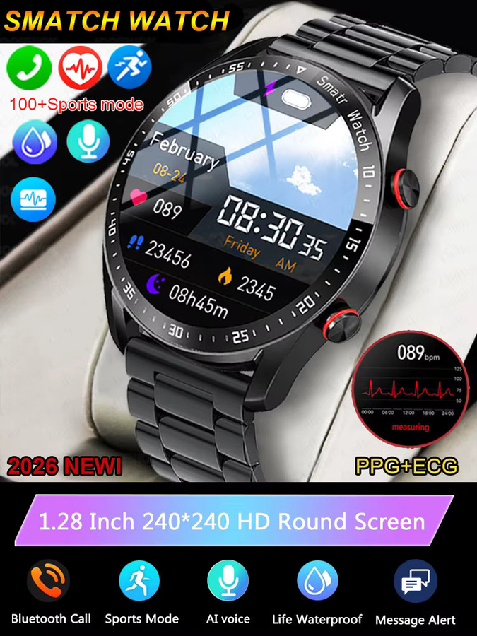ChiBear Smartwatch, Schwarz, Unisex, GPS, Herzfrequenz, Wasserdicht - Bild 7