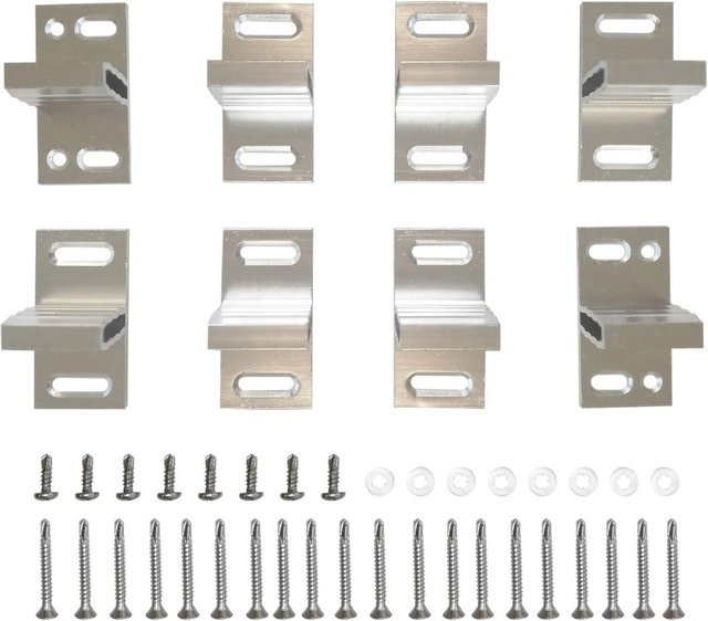 GartenLand T-Beschlag Relax 8er-Set aus Aluminium in Silber inklusive Schrauben - Bild 1