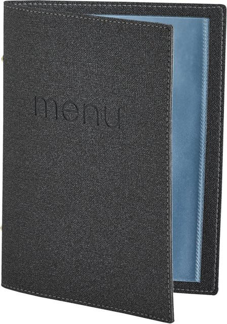 VEGA Speisekarte Parksville Softcover A4 mit Prägung MENU in Anthrazit, B: 23,5 cm, H: 32,5 cm - Bild 1