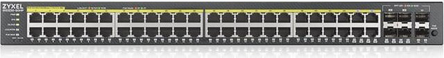 Zyxel Switch GS2220-50HP mit 50 Ports, 44x 1 GbE RJ45, 4x SFP/RJ45, 2x SFP PoE+ 375W, Schwarz - Bild 1