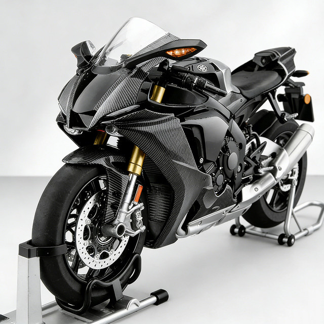 RMZ city R1M Motorrad Modell, 1:6, Metall, mit Licht und Lenkung - Bild 1